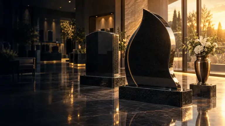 Luxury granite headstones and monuments from Remembrance Headstones, serving the United States